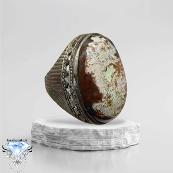 انگشتر عقیق جاسپر معدنی فوق العاده زیبا ودرشت