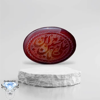 نگین عقیق خطی طبیعی و ارزشمند